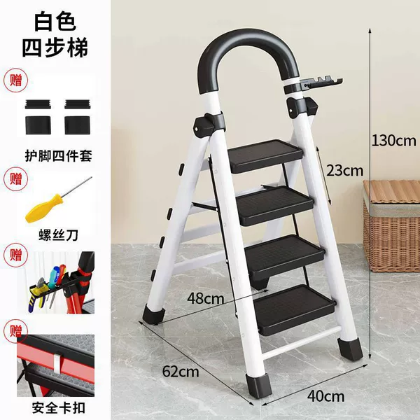 Strong ribs and thickened pedals - load bearing 500 pounds [Four Steps White]