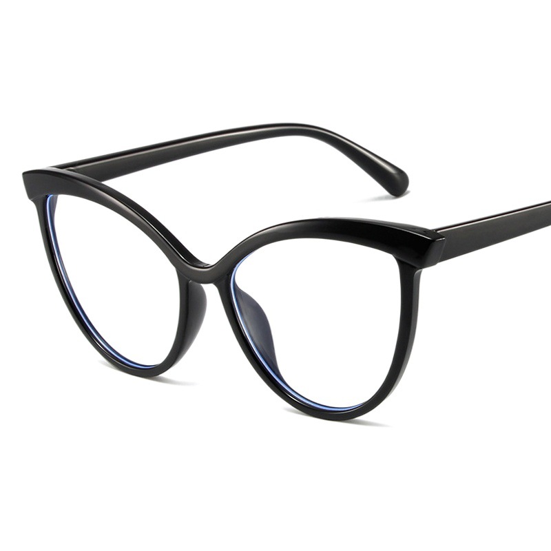 TR90 anti-azul claro gafas lisas ceja ins internet celebridad estilo ojo de gato gafas marco personalidad europea y americana transfronteriza color a juego gafas marco