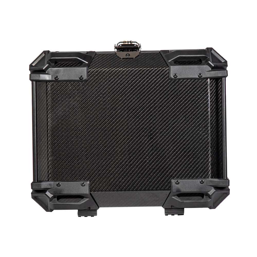45L fibra de carbono cubierta superior de aleación de aluminio de liberación rápida equipaje de almacenamiento eléctrico motocicleta tronco
