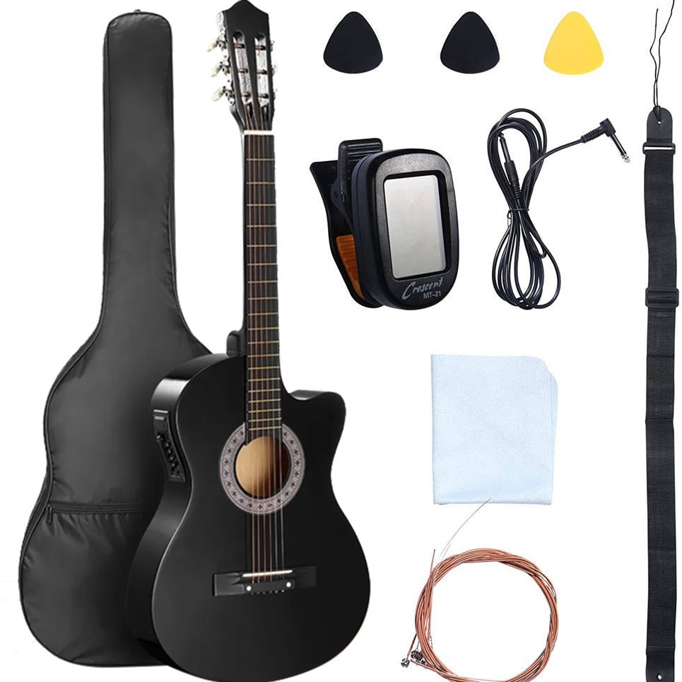Factory Direct sales 38-inch 41-inch classical guitar kit highlight missing angle plug-in electric classical guitar factory wholesale