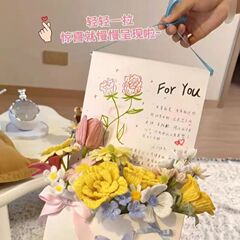 信封花束手工diy扭扭棒材料包一米长手写情书卷轴七夕送女友礼物