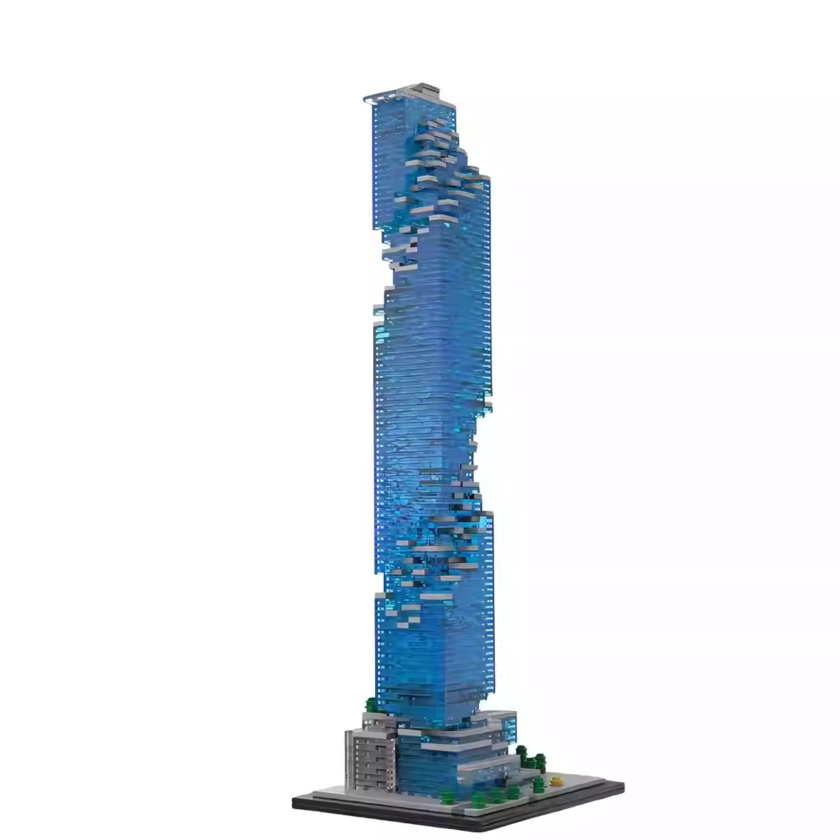 MOC-174819 suit Bangkok skyscraper building model 1:800 scale assembly building block ornaments