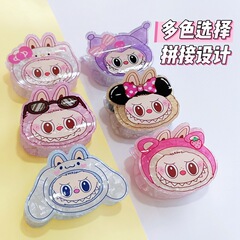 Amazonの新しい漫画ラブブラブブかわいいガーリーハート爪クリップハイエンドプリントヘッドドレス甘いヘアクリップ