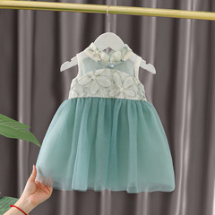 直播供貨女寶寶夏季國風漢服紗裙女童2024新款中式公主裙外貿批發