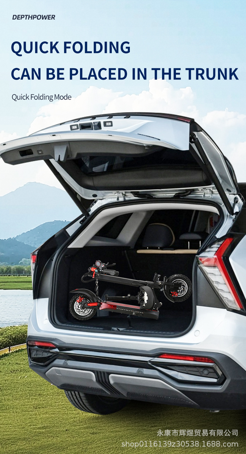 Cross-Border Exclusive Supply of Electric Scooters for Adults, Portable Folding Two-Wheeled Mobility Scooters, 10inch Models
