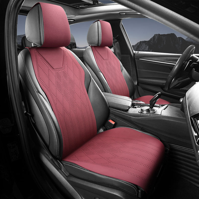 Cross-Border Car Seat Cushion, Summer Breathable Seat Cover, Universal for All Seasons, Suede Half-Cover Small Saddle Pad, Foreign Trade