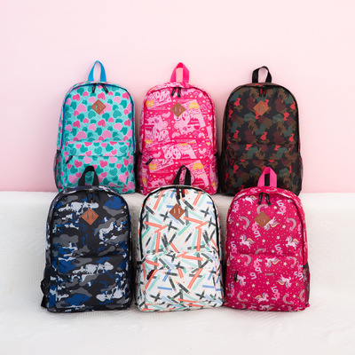 Korean Edition printing Backpack children schoolbag Lightening Primary and secondary school students men and women 123456 grade customized Printing