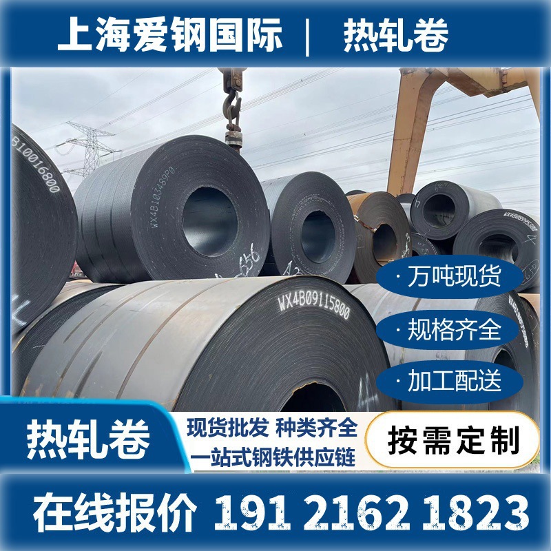 上海低合金钢卷批发 Q355B热轧卷定尺开平普中板钢卷分条切割