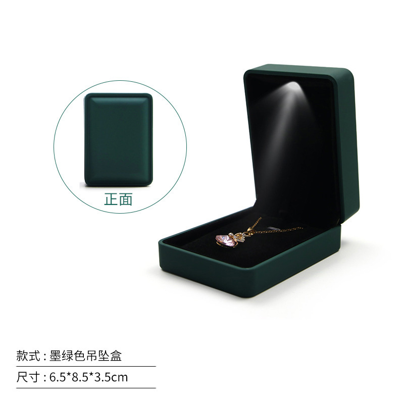 Nueva caja de embalaje para joyería con luz LED, caja para anillos de diamantes, caja para collares con luz, venta al por mayor. image 9