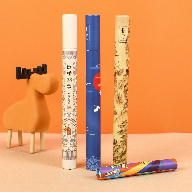 供应檀香佛香筒纸圆纸筒纸管沉香线香纸筒纸罐可印logo