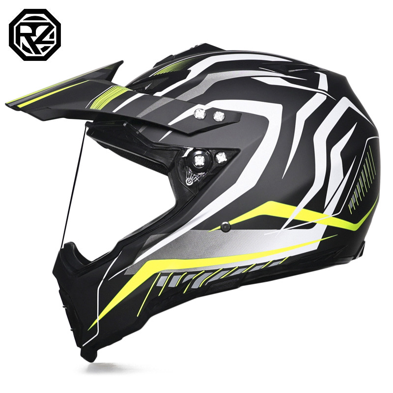 Casco de campo traviesa Casco de carreras de motos Casco de carretera Casco de doble propósito para hombres y mujeres Casco de tracción de cuatro estaciones Casco completo Orz