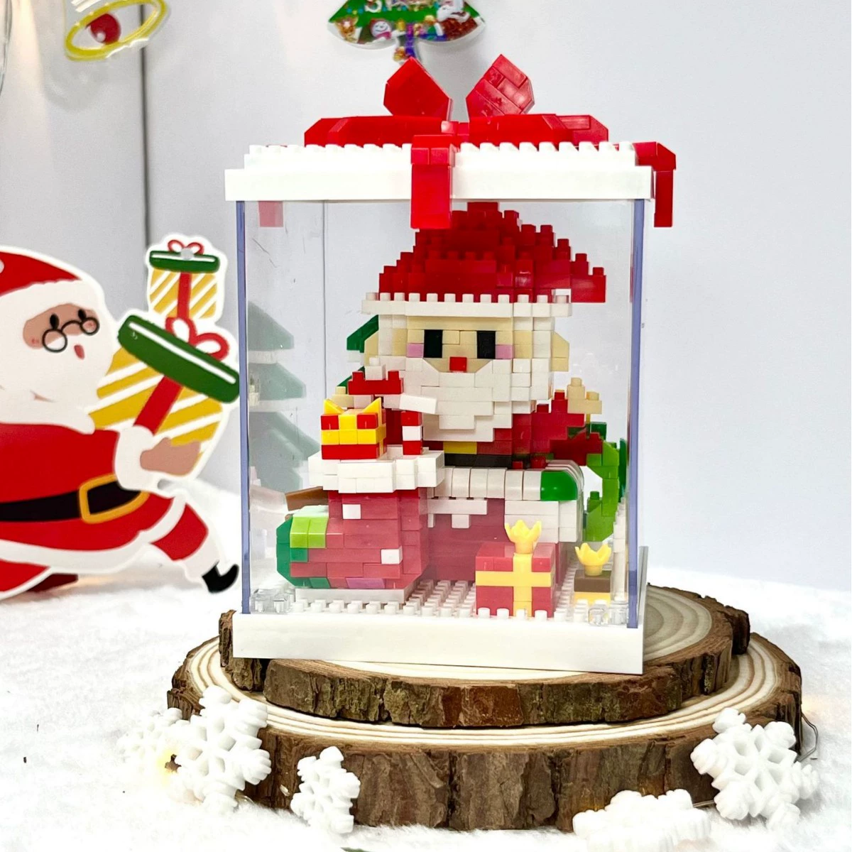 Рождественские подарки для девочек, которые можно подарить лучшим подругам, настольные украшения для пожилых людей, строительные блоки для домиков на дереве, волшебные кирпичи, микрочастицы, сборка MZ