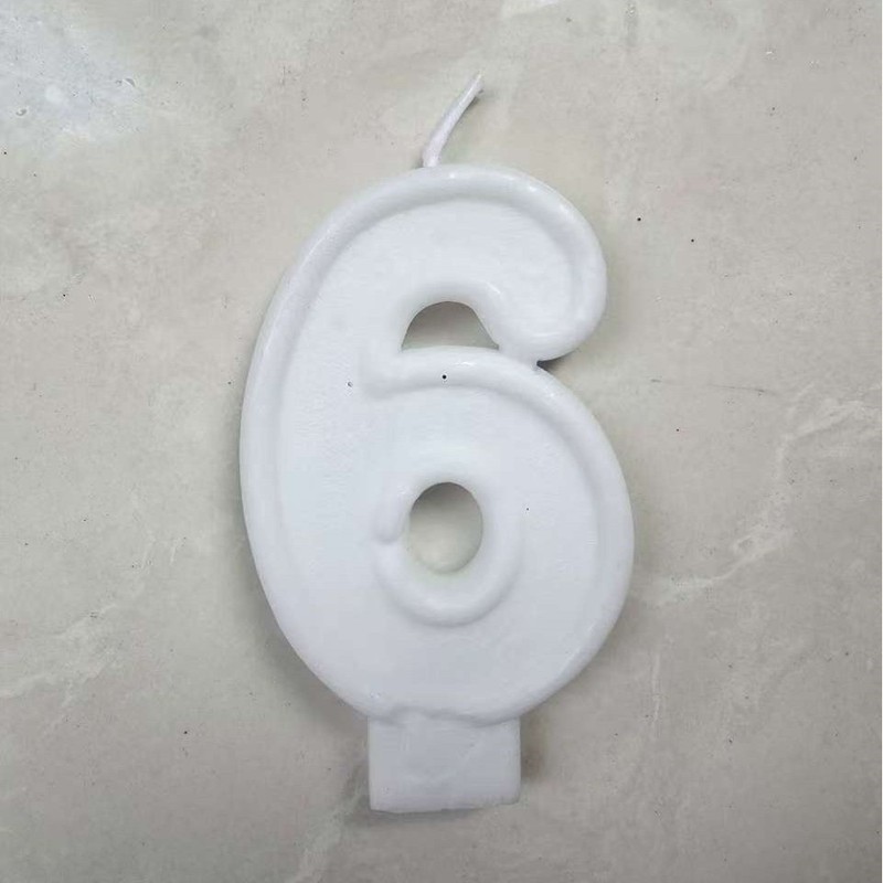 厂家直销跨境专用各种粘粉数字0-9生日蛋糕蜡烛白胚派对发光|undefined