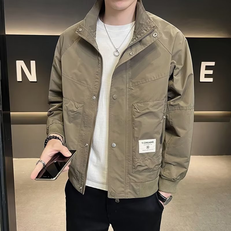 Chaqueta guapa de primavera y otoño de la marca de moda 2024 para hombres ins High Street Harajuku estilo japonés Chaqueta suelta de moda coreana