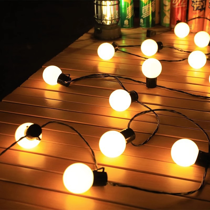 Linterna de camping al aire libre G50 bola burbuja tienda noche mercado puesto decoración led gran bola al por mayor solar cadena de luz