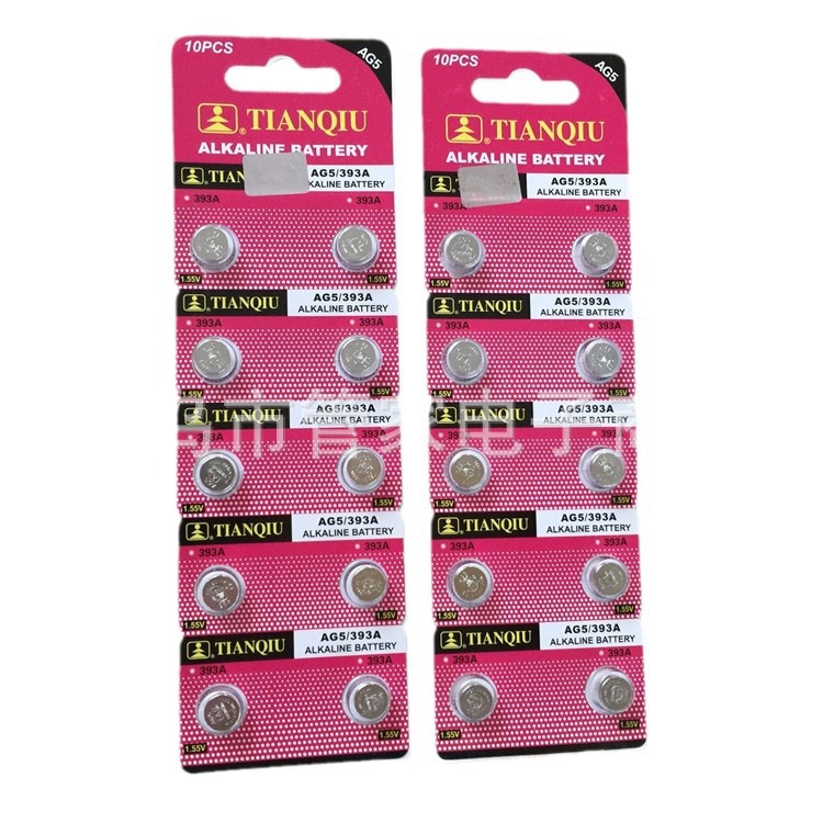 AG5纽扣电池 天球LR754电子1.55V碱性钮扣电池193电池393正品批发