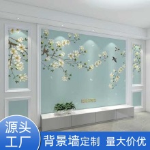3D五宫格电视墙背景墙布新款8D立体墙纸客厅壁画10D壁纸议题装饰
