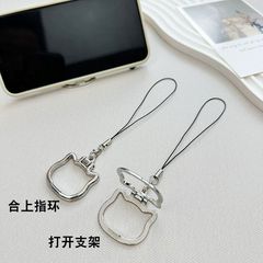 携帯ストラップ多機能携帯怠け者スタンド汎用金属折り畳み指輪ストラップ