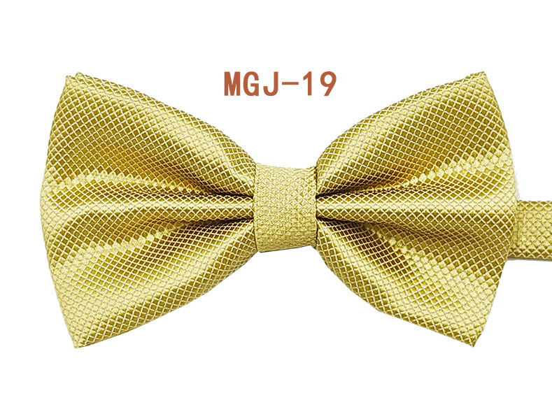 Pajarita negra de color sólido para hombre British Cube Spot Venta al por mayor Ropa formal Boda Doble pliegue Doble lazo de doble capa 27 colores