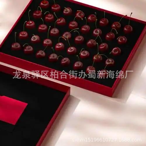 厂家供应草莓开孔海绵垫/车厘子大樱桃吸水海绵垫/水果透气海绵垫