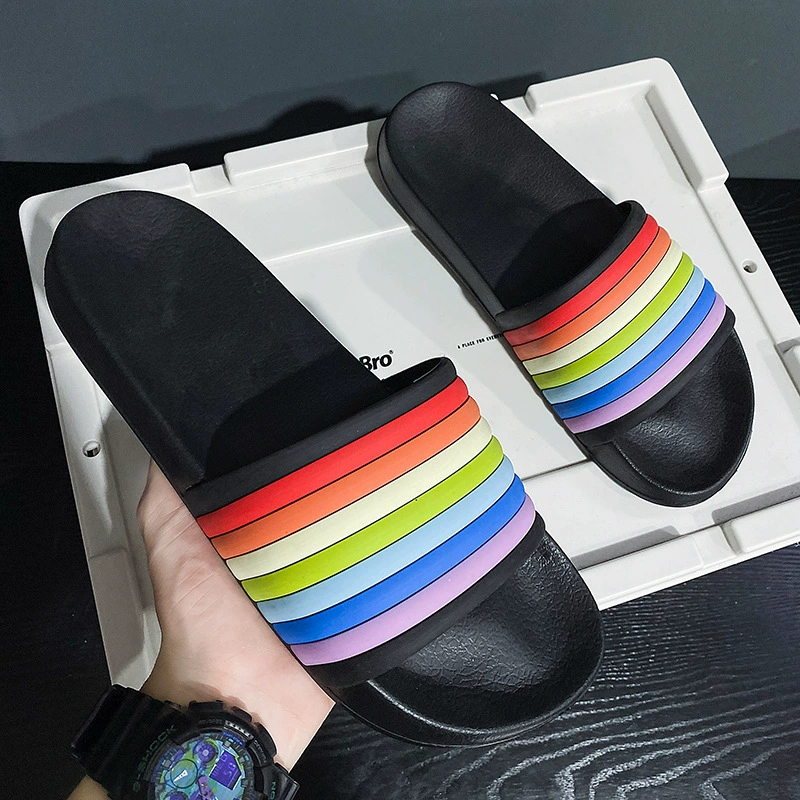Новые тапочки 205 летние мужские трансграничные наружные дома радуга домашняя ванная комната слово тапочки slippers