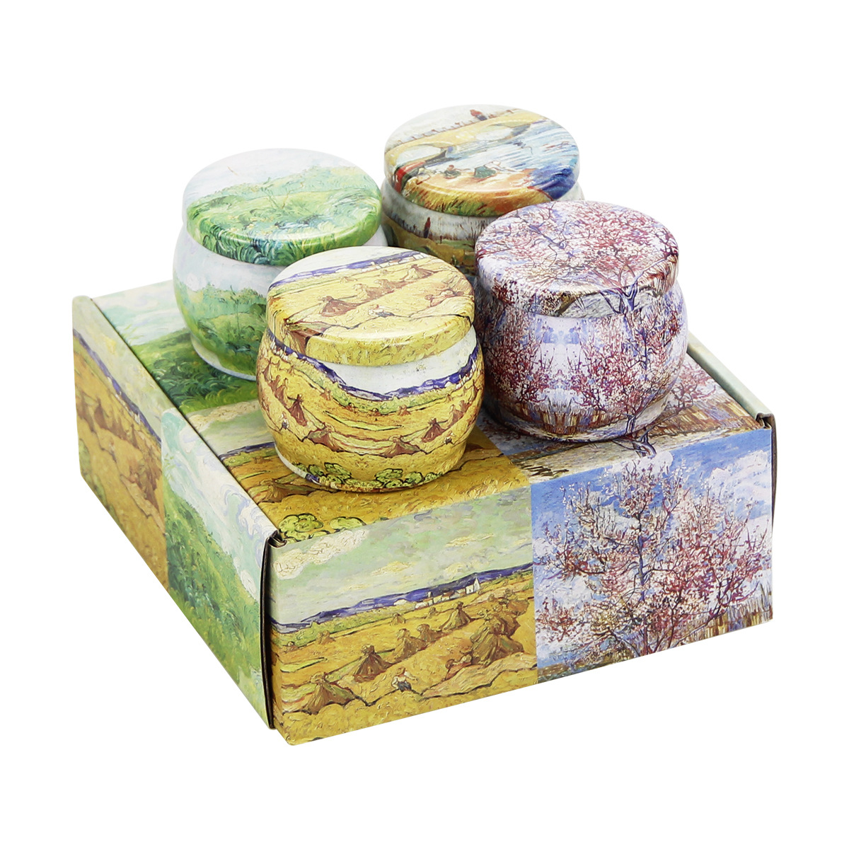 3.5盎司蜡烛世界名画4件套1