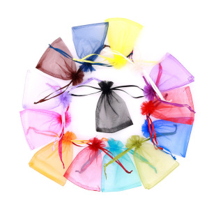 50Pcs Multi Size Drawstring Organza Bag Yarn Bag with Pure