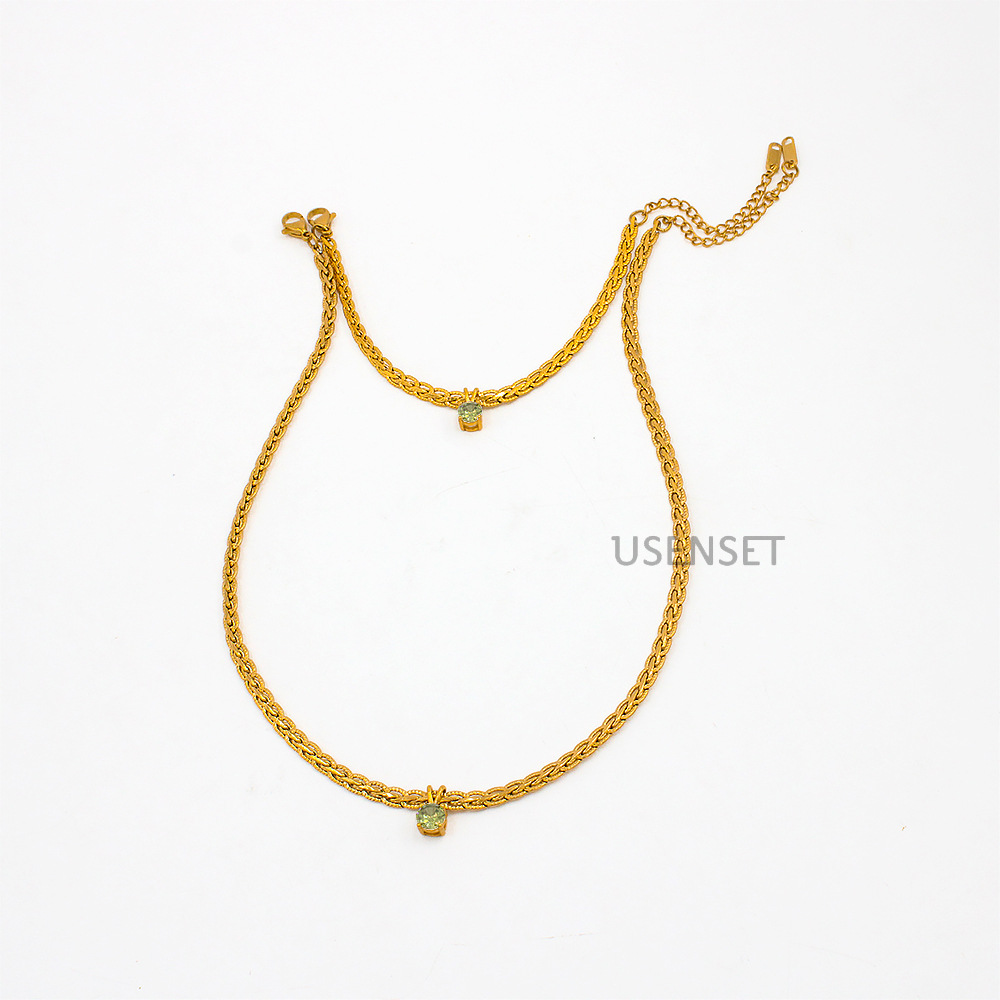 Fashion Flower Copper Chain Pendant Necklace 1 Piece