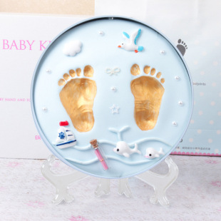 Newborn Baby Hand and Foot Print Mud Lanugo Souvenir Hand and Foot Print Baby Full Moon 100Th Birthday Gift Wholesale