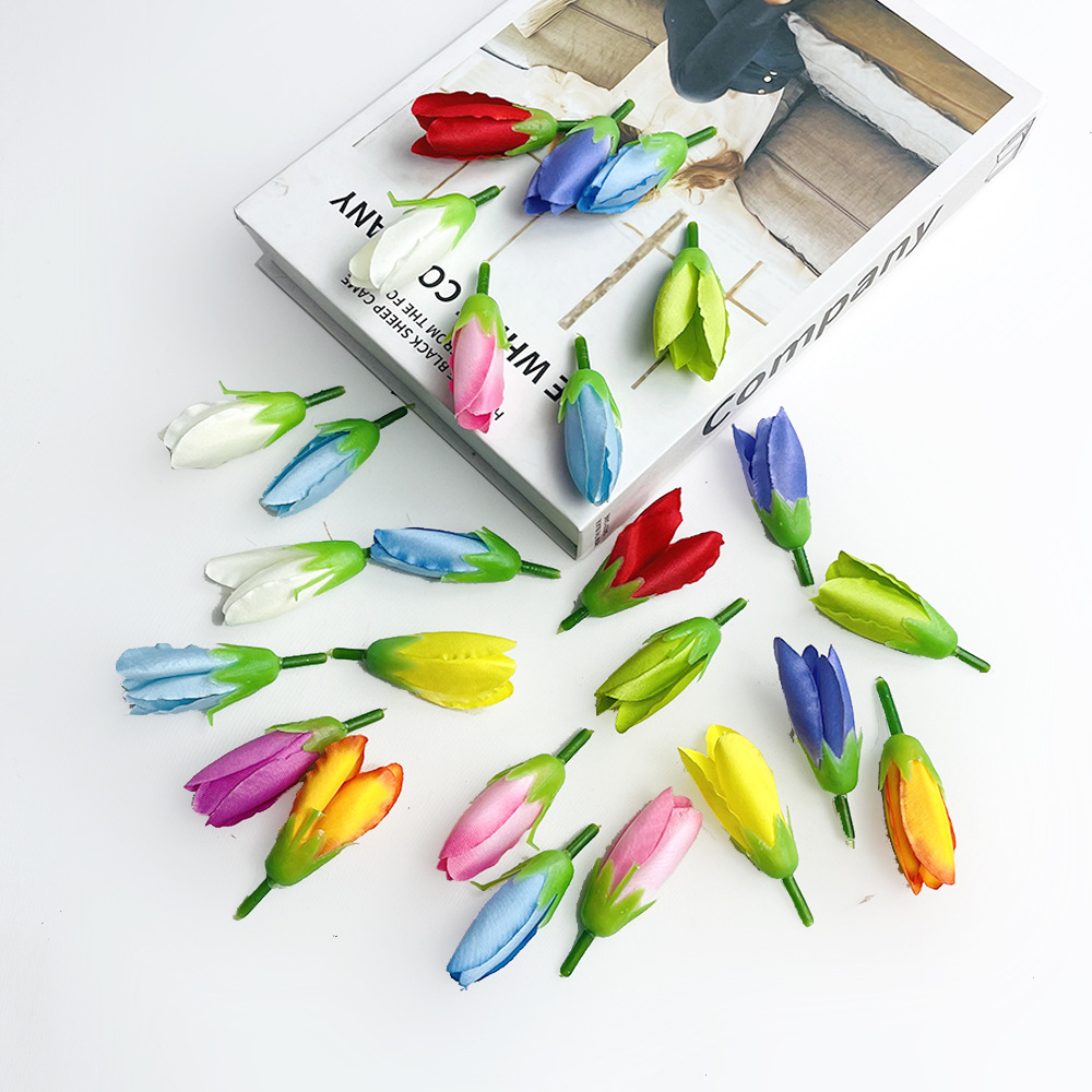 仿真小玉兰花苞 手工diy簪花服装花环配件材料 拇指花头花墙插花