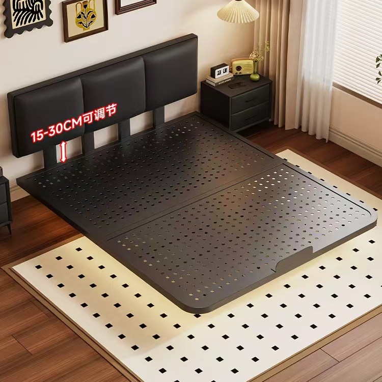 Wrought Iron Suspended Bed Modern Simple Suspended Carbon Steel Frame Bed B&B Single Bed Soft Package Bedroom Home Double Bed