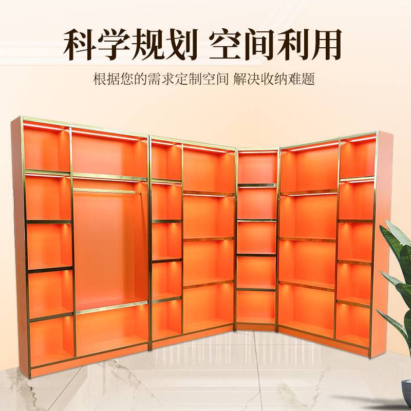 直播间展示柜衣服鞋子包包背景展示柜样品产品展奢侈品货架手批发