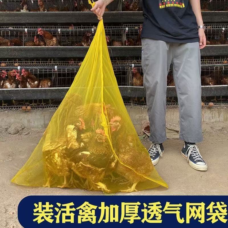 装活禽三角网袋加厚加密透气活鸡鸭鹅家禽网兜聚乙烯大号网眼袋子