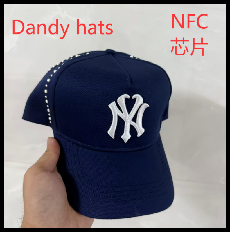 2025爆款现货DANDY Hats可调节嘻哈鸭舌帽镶钻刺绣潮流棒球帽男女|undefined