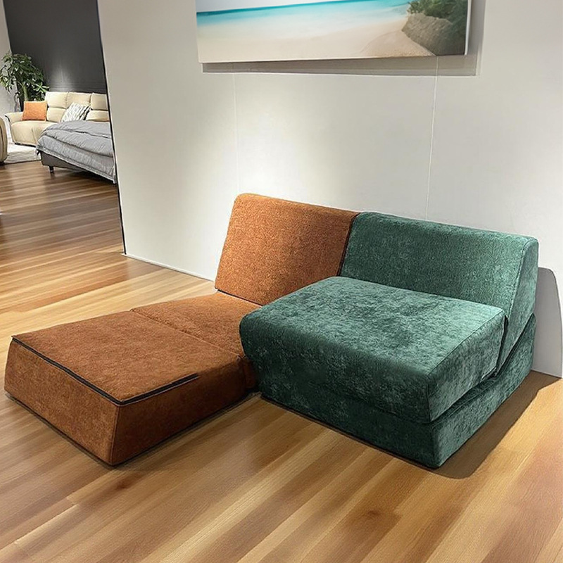 Compressed Sofa Multifunctional Lazy Sofa Single Sofa Bed Living Room Bedroom Foldable Removable and Washable Household Small Apartment