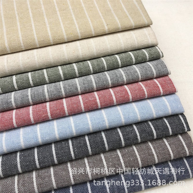 日韩条纹简约文艺桌布亚麻棉餐桌布 茶几台布电脑书桌盖巾 仿麻布|ru