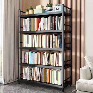 Steel Bookshelf Thickened Floor-Standing Shelf Storage Living Room Bookcase Kitchen Multi-Layer Multi-Functional Dormitory Bedroom Storage Rack
