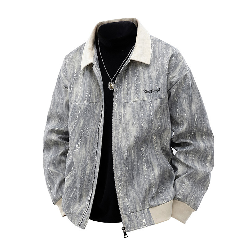 Chaqueta transfronteriza para hombres primavera y otoño nueva chaqueta marca de tendencia delgada ropa de vestir de tamaño extra chaqueta de trabajo casual