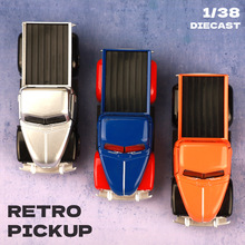 1:38复古经典雪佛兰皮卡合金车模型回力老爷车玩具车汽车摆件批发