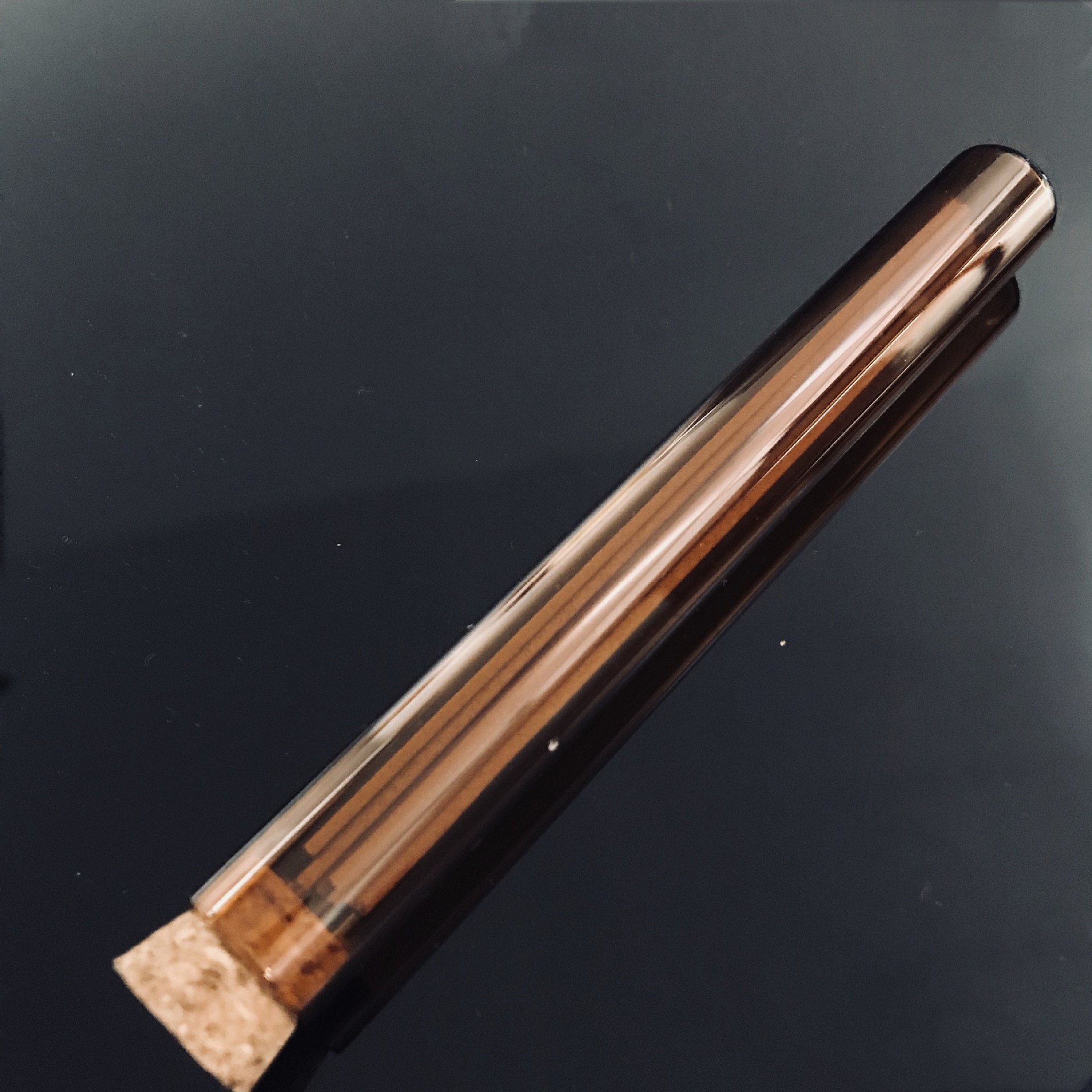 卓峰厂家棕色线香管10.5/21.5cm玻璃平底试管避光玻璃香管10g20g