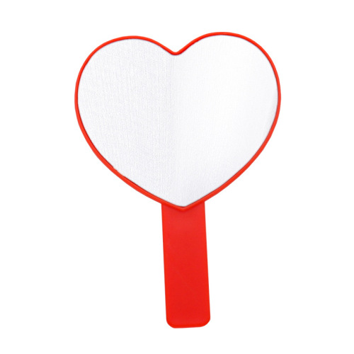 Heart-shaped mirror wholesale Korean version portable love handle mirror makeup hand-held mirror cute small mirror hand-held portable mirror