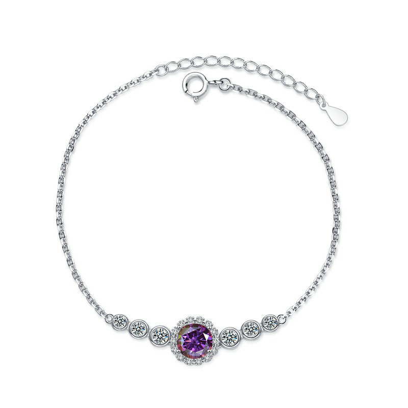 S925 joyería de plata estrella pequeña piedra mozanita pulsera mujer color D 1 quilates joyería en vivo fábrica de joyería al por mayor