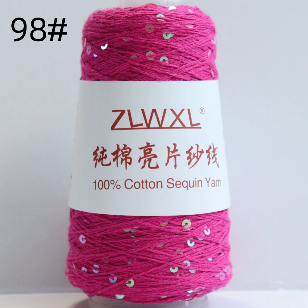 С Sequин хлопчатобумажная пряжа (ZLWXL) 50 г моток, 400 м, нашивочные стразы