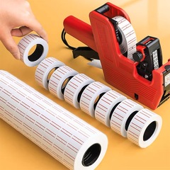 Self-adhesive price tag paper, white, for supermarkets, barcoding, product labels, wholesale