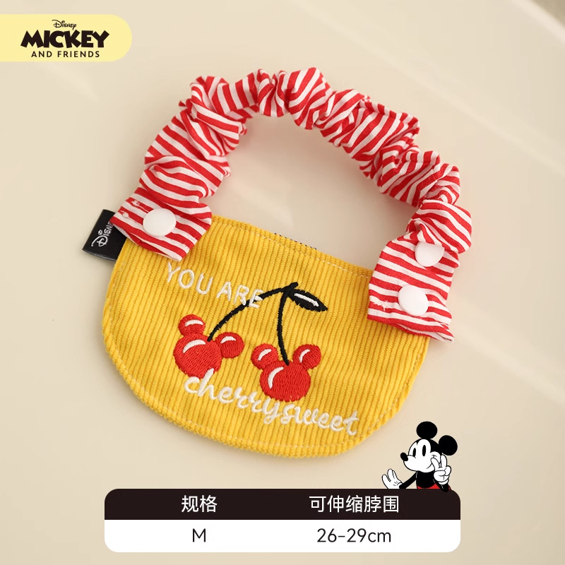 Disney Mickey series toallas de saliva para perros pequeños perros gatos adorables collares Mickey accesorios ajustables para gatos