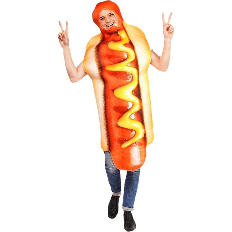 Disfraz de Perrito Caliente para Adultos, Divertido, para Halloween, Cosplay, Actuaciones Escénicas