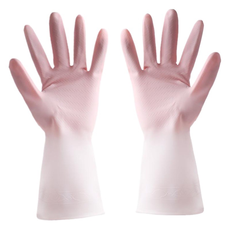 Guantes para lavar platos para mujer, guantes de cocina de látex para lavar verduras y tareas domésticas, guantes duraderos, ajustados e impermeables para lavar ropa. image 1