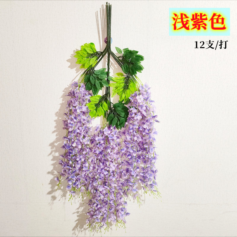 人工藤の花、豆の花、偽物の花、造花、緑の植物、リビングの天井、壁掛けの花、藤、結婚式の装飾、卸売|undefined