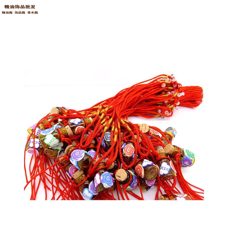 精油饰品网半包软陶瓶红色简易牛筋绳项链03.jpg