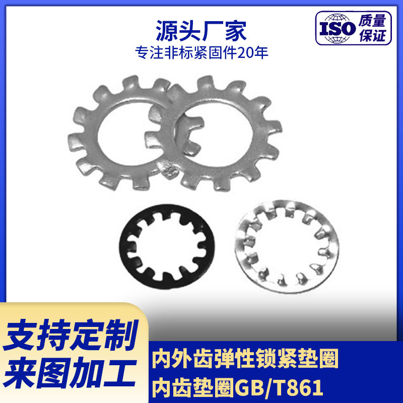厂家供应内齿垫圈GB/T861 内外齿弹性止动垫圈